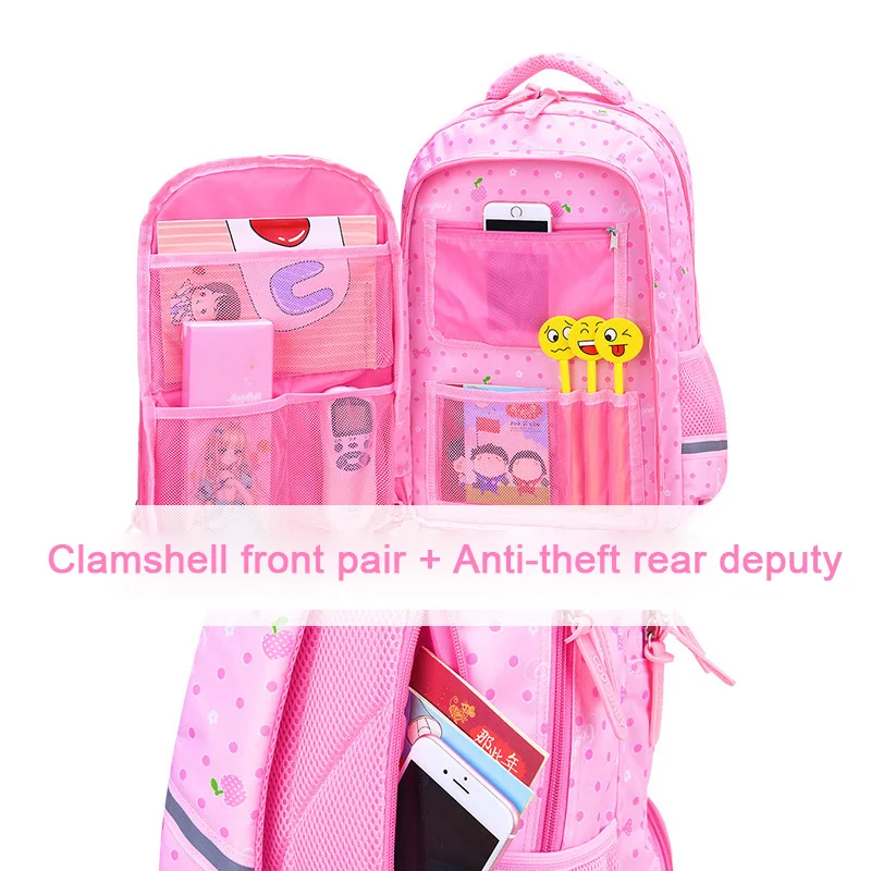 New School Bag For Primary School Students 1-6 Grade Girls Bag Princess Large-Capacity Backpack Orthopedic Children's school bag