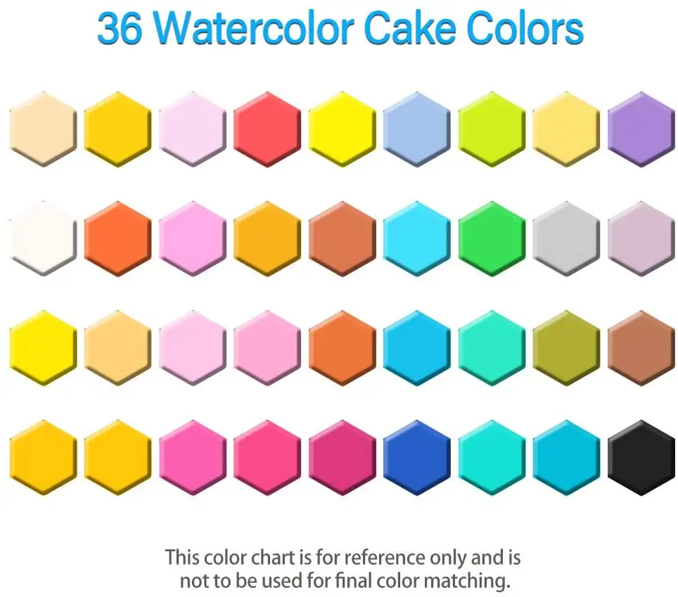 36 цветов, цвет воды, пигмент, твердый цвет, Цветовая краска, набор ярких цветов, цвет воды, пигмент с палитрой, краска от AliExpress WW