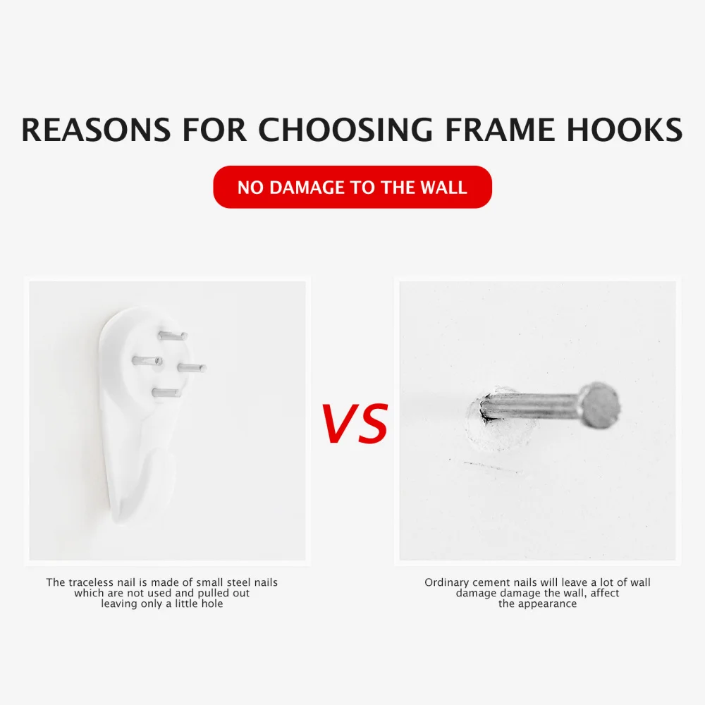 

1 Set Picture Frame Hanger Nails Painting Photo Frame Seamless Nails Hooks