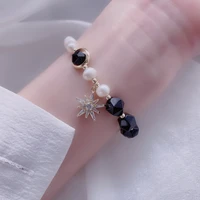 high end 14k real gold aaa zircon mango star multi faceted natural freshwater pearl bracelet luxury temperament wearing jewelry