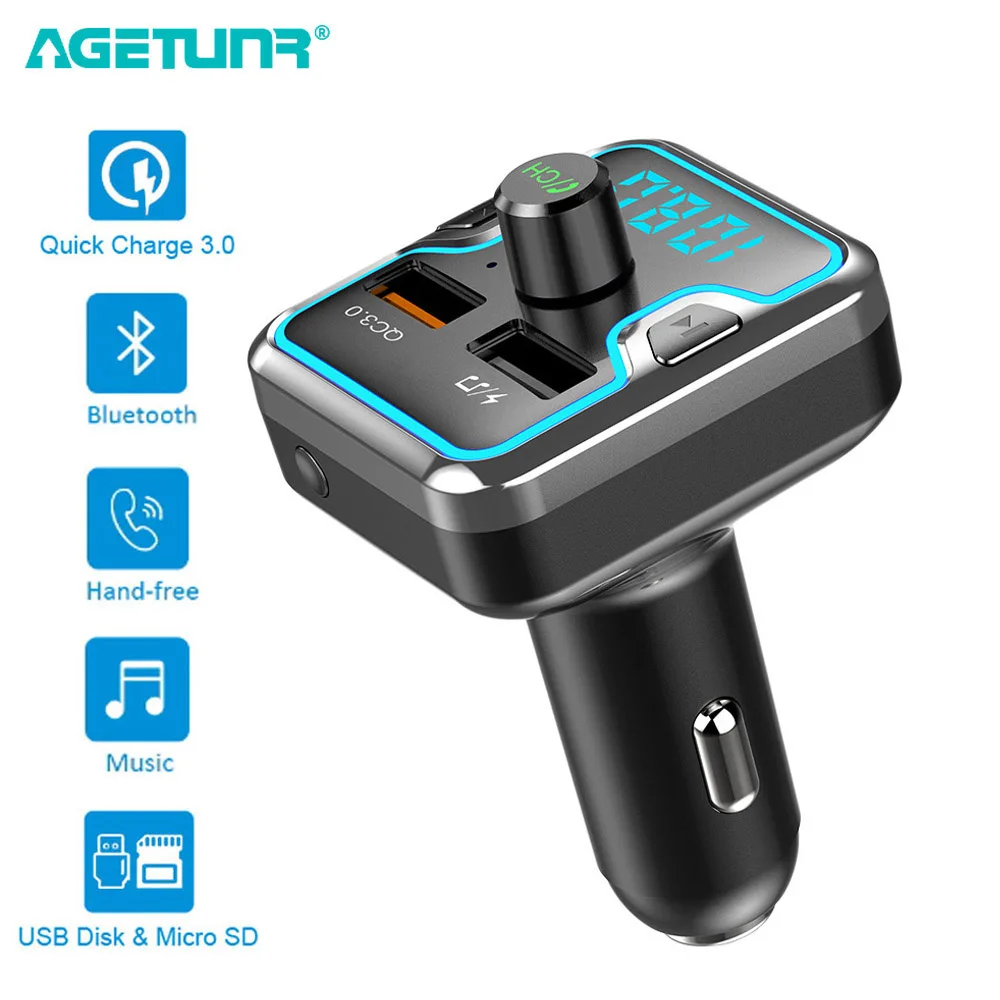 AGETUNR Bluetooth автомобильный набор свободные руки Hands free Mp3 музыкальный плеер FM