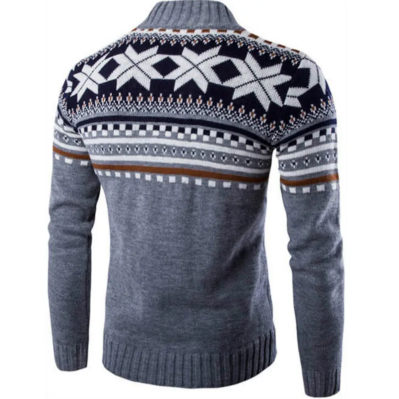 

2020 Fashion Sweater Men Cardigan Sweaters Autumn Winter Warm Fashion Single Breasted Jacket Coat Casual Stand Collar Knitting