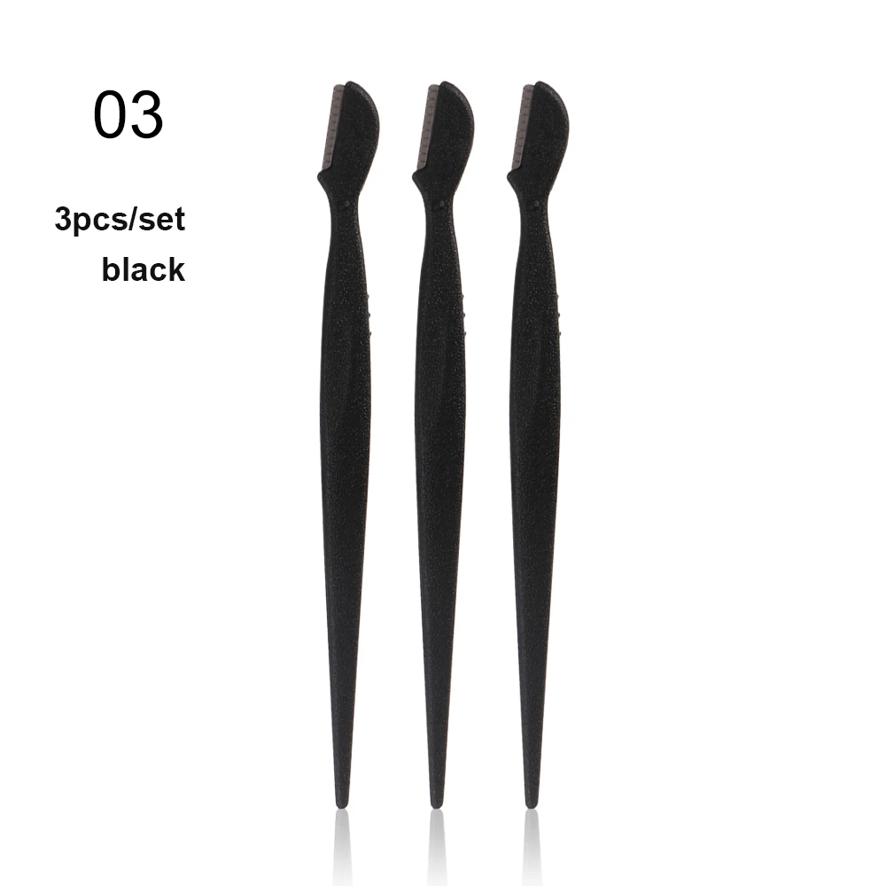 1/3 шт красочные триммер для бровей лица волос Бритвы черный Бритва снятие макияжа