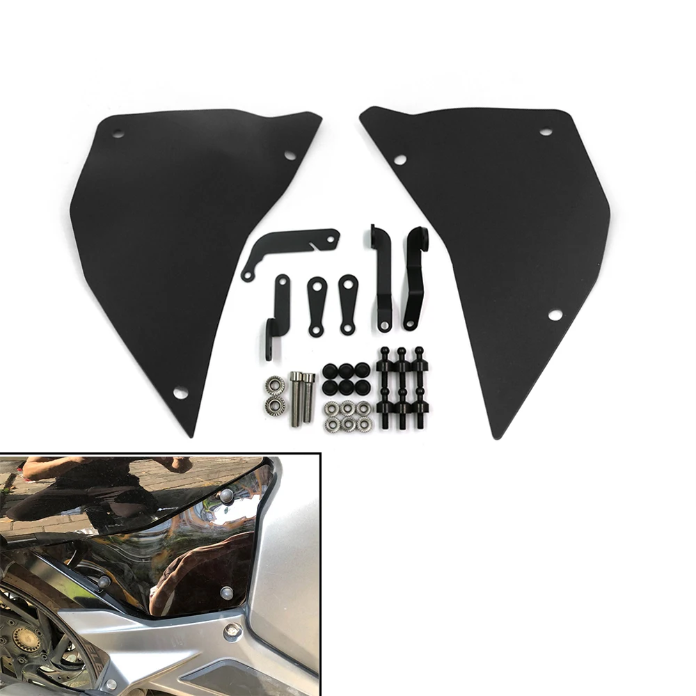 Motorcycle Universal Left&Right Clear Side Cover Panel Gas Fuel Decal Tank Trim Guard Protector For BMW K1600 GTL K1600GT/GTL