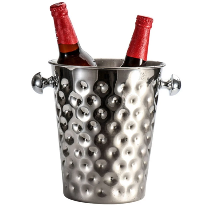 

5L Creative Hammer Point Ice Bucket Stainless Steel Champagne Cooler