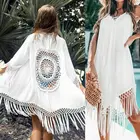 Новинка, пляжная одежда, накидка на купальник, женское кимоно, платье-саронг, туника, платья, купальный костюм, халат, летняя женская накидка на бикини с кисточками