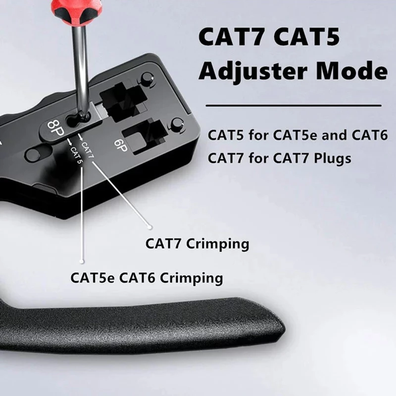 Cat5 Cat6 Cat7 Pass Through Crimper for RJ45 RJ12 RJ11 Network Connectors Modular Plugs Ethernet Cables EZ Crimp Tool | Компьютеры и