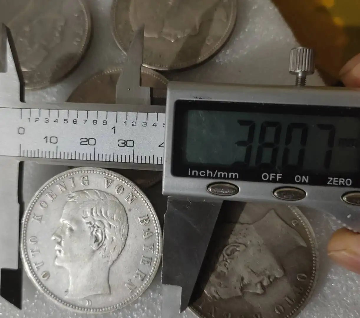 Германия 5 Марк Кинг Отто Баварии старая 100% Настоящее серебро оригинальные