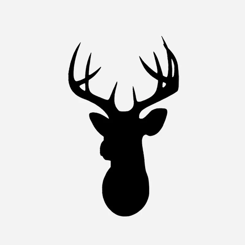 

8CM*12CM Creative Head Of Christmas Deer Car Sticker Vinyl Decal Black/Silver