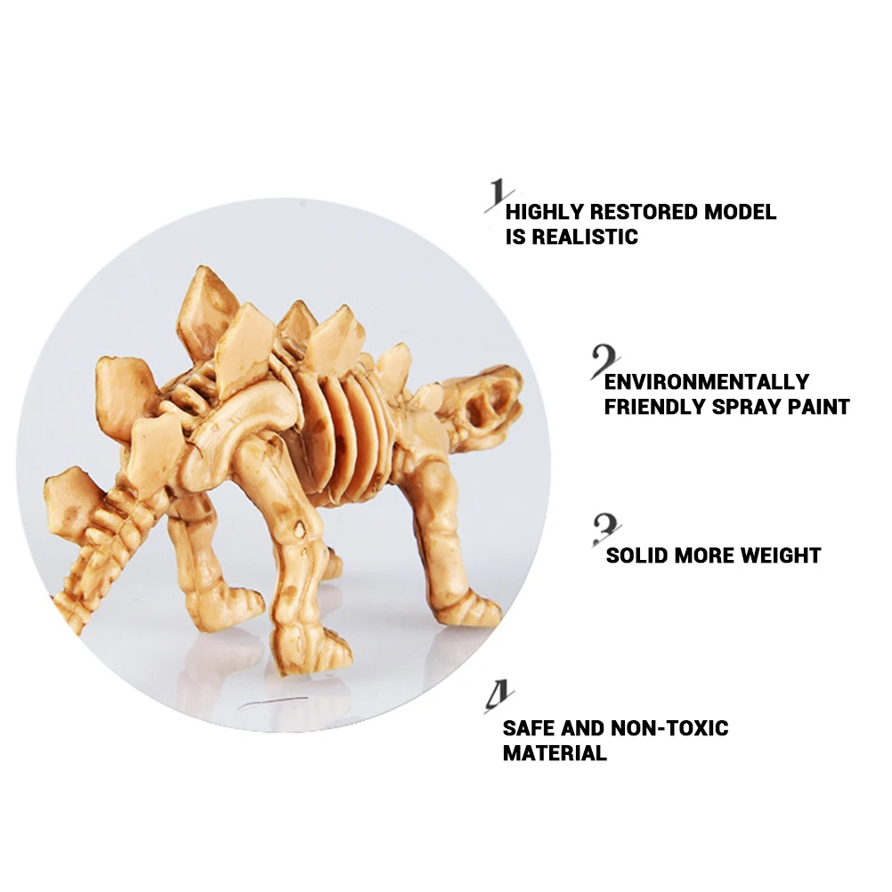 12 шт./компл. скелет динозавра фигурки Ассорти ископаемый цифры модель здания