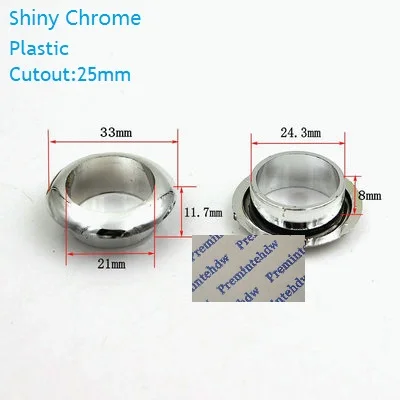 Plastic Chrome 25mm 4 шт./лот Матовый Черный Хром Цинк пластиковый настольный втулка фланец кабельный выход аккуратная Заглушка с отверстием для проводов щетка управления - Цвет: Plastic Chrome 25mm