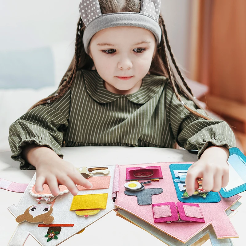 

My Small Room Early Childhood Education Educational Toys Torn Cloth Book DIY Girl's Day Finished Product