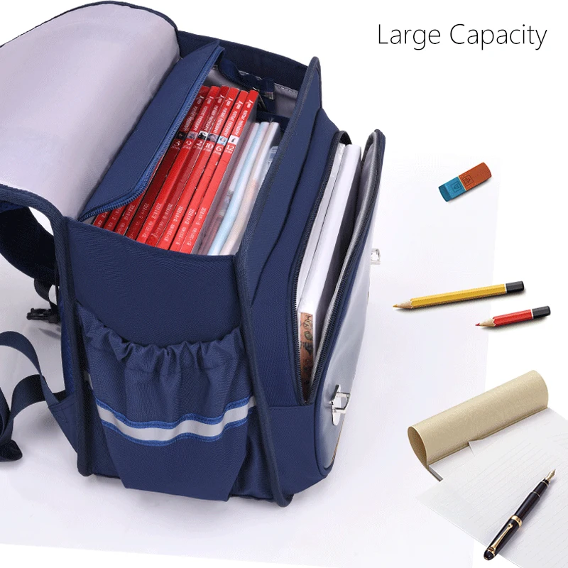 2021 Fashion Childrens Schoolbag Quality Leather Kids Backpack 2 Sizes Large Capacity Boys Backpacks Back to School Bag