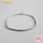 Trustdavis модный подлинный 925 Стерлинговое Серебро сладкий минималистичный 2 мм бусины эластичный браслет для женщин Свадебные ювелирные изделия подарок DS2275