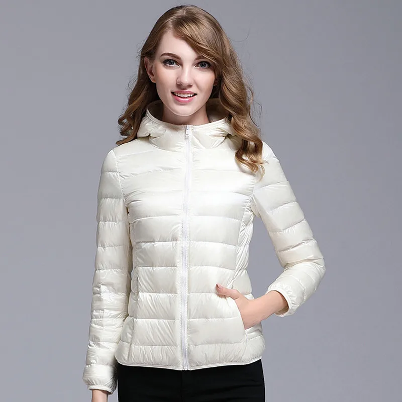 Новинка 2019, зимние женские Модные приталенные толстовки, куртки на белом утином пуху, пальто, высококачественные женские пальто от AliExpress RU&CIS NEW