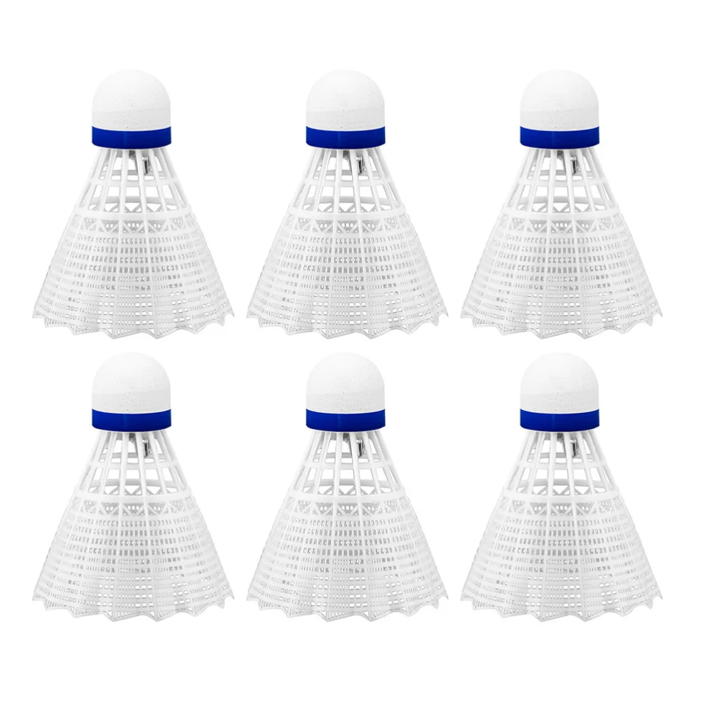 

6 Pcs LED Badminton Luminous Shuttlecocks Exercise Badminton (White Blue)