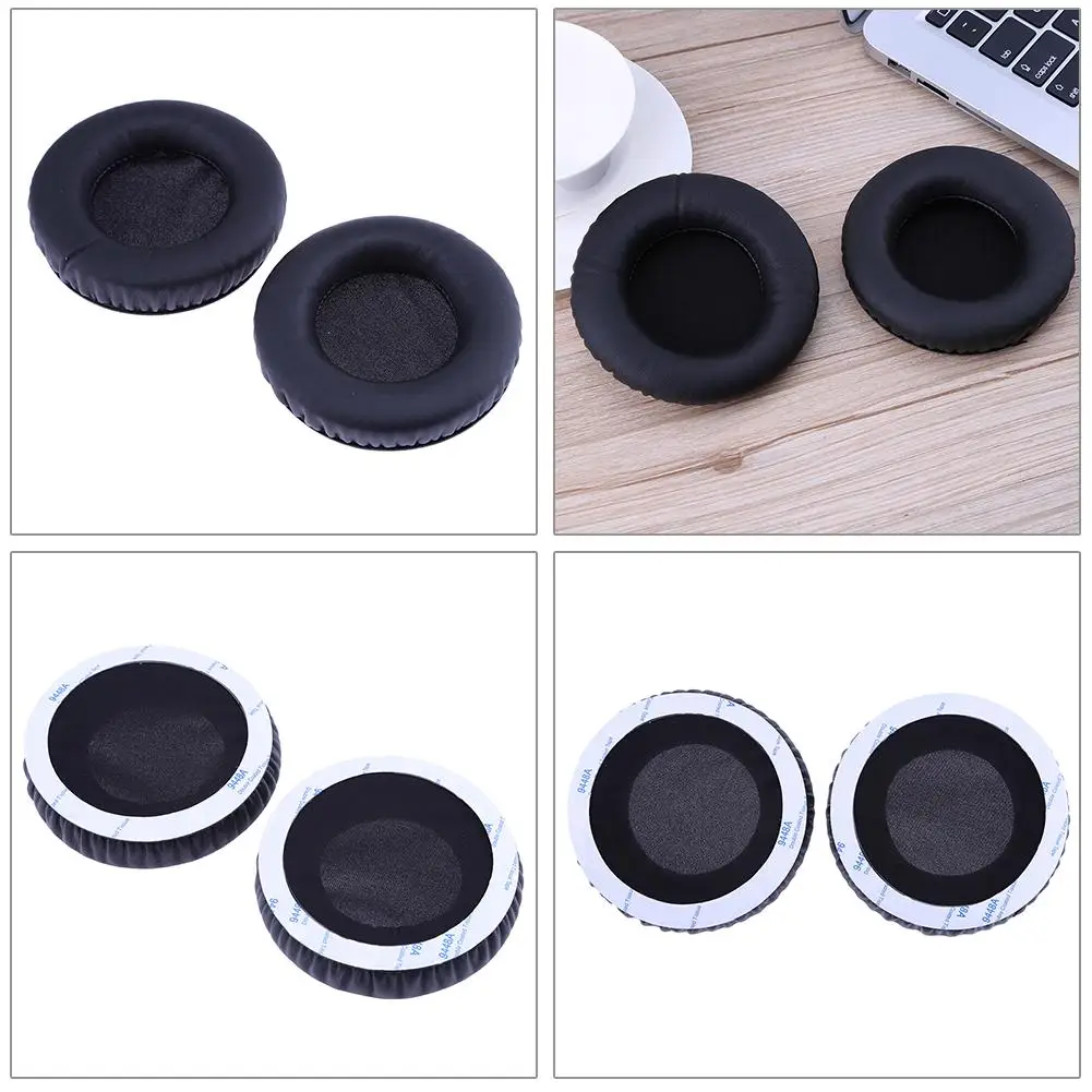 Черные амбушюры для наушников 1 пара защитные кожаные губки Игровых Наушников