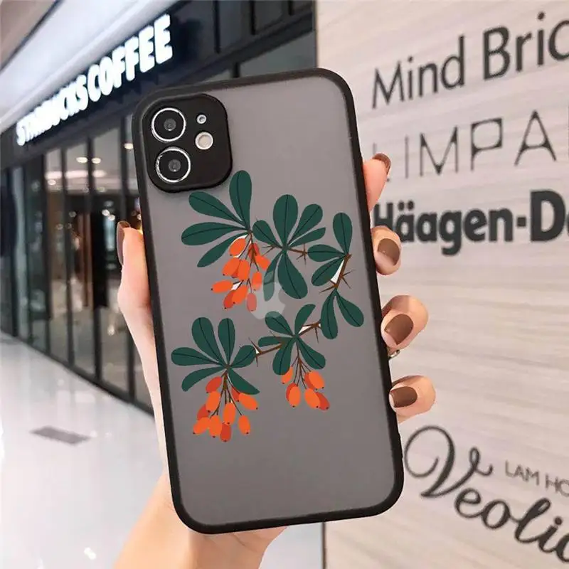 

luxury Pretty Flower beautiful Phone Cases Matte Transparent for iPhone 7 8 11 12 s mini pro X XS XR MAX Plus cover funda