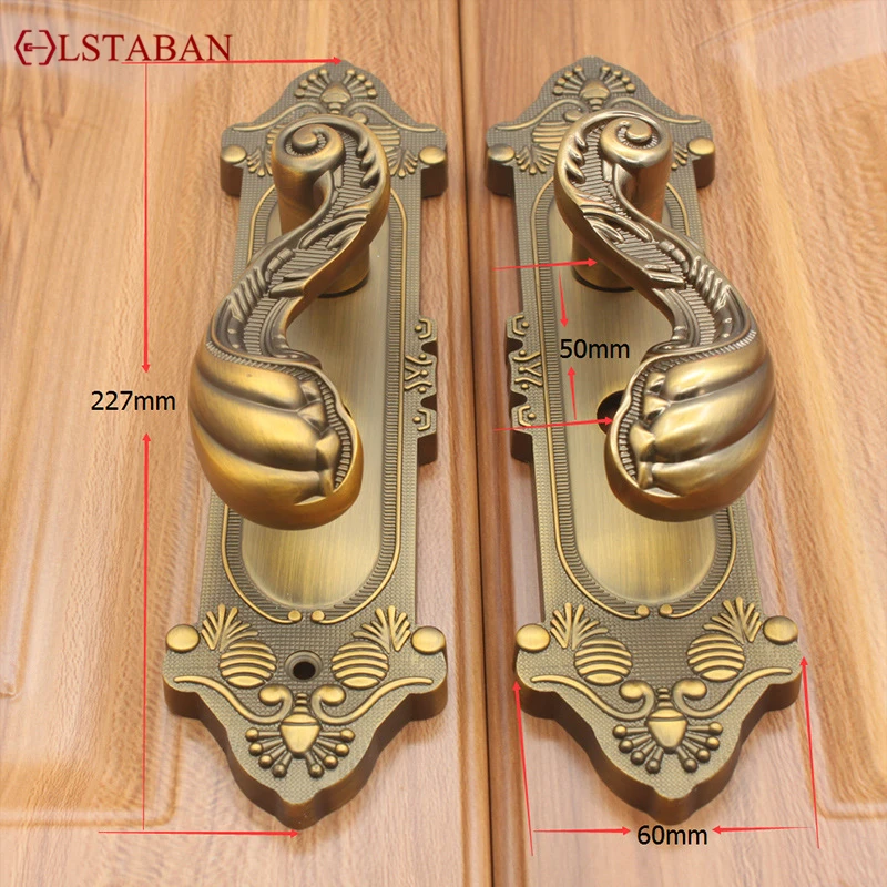 LSTABAN Золотой дверной замок из цинкового сплава в европейском стиле деревянный