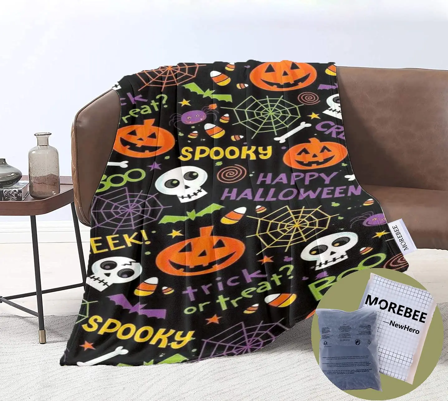 

Флисовое покрывало Punpkin на Хэллоуин, мягкое дизайнерское стандартное одеяло для кровати, дивана, путешествия, кемпинга, все сезоны