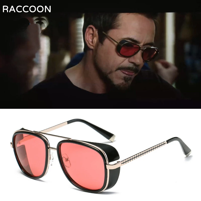 

Iron Man 3 Matsuda Tony Stark Sunglasses Men Rossi Coating Retro Vintage Designer Steampunk Sun Glasses Oculos Masculino Gafas