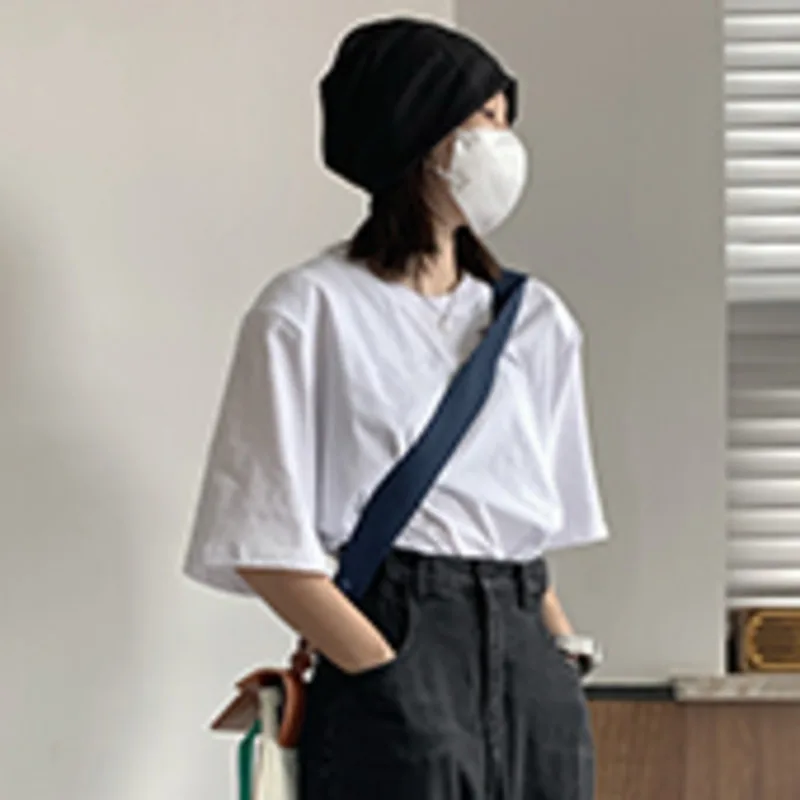 Женская футболка с коротким рукавом и круглым вырезом | одежда