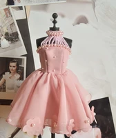 autonomous design handmade gifts for girls doll accessories evening suit pink wedding dress clothes for bb doll bbi00781