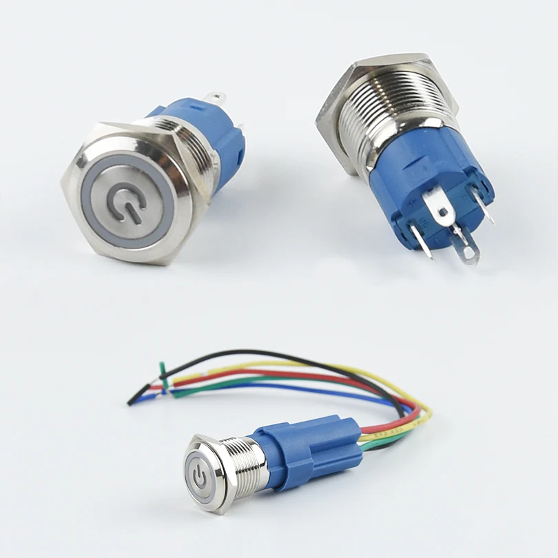 Водонепроницаемый металлический кнопочный переключатель со