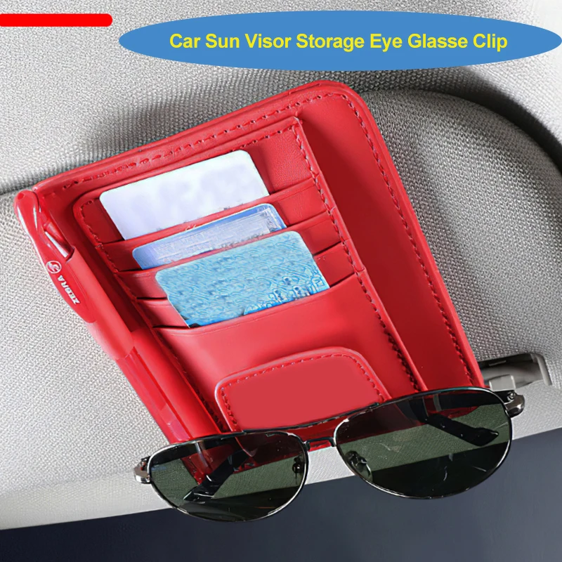 1 шт красный с логотипом автомобиля солнцезащитный козырек Солнцезащитные очки