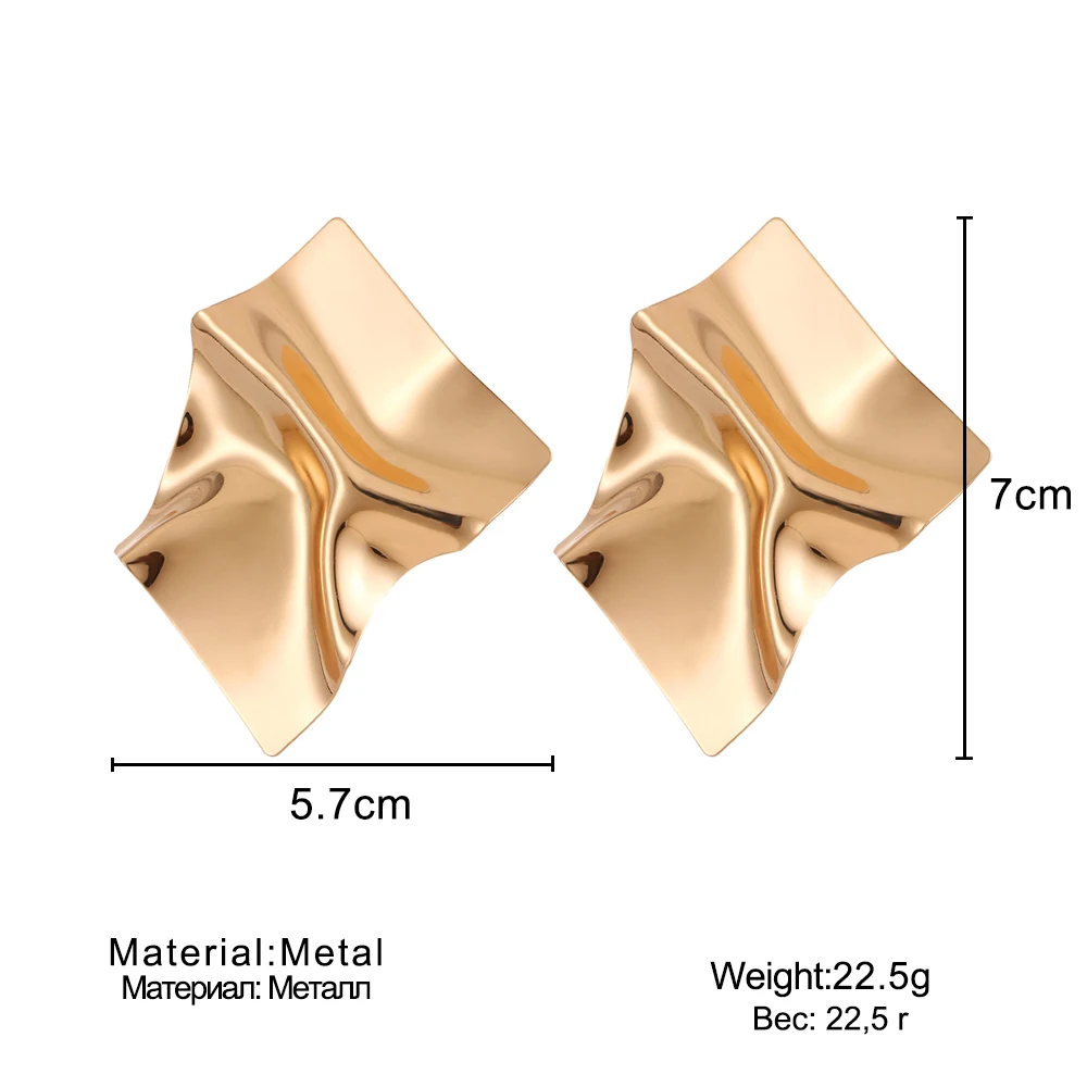 

Gold Geometric Irregular Drop Earrings For Women 2019 Statement Dangle Earring Fashion Jewelry Accessories Wedding Gift