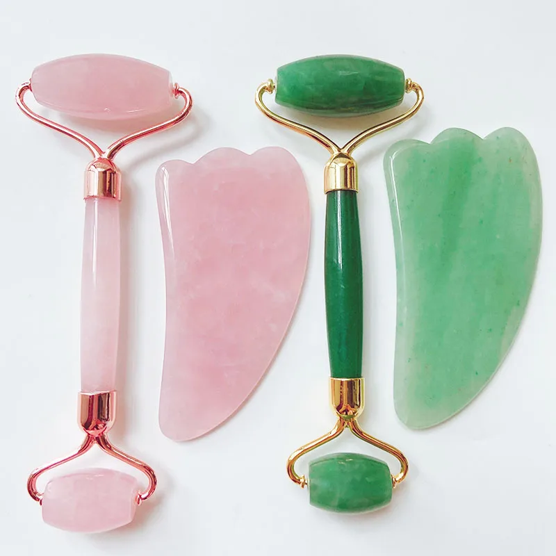 Нефритовый роликовый массажер для лица лифтинг стройнящий формирователь массаж