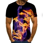 Хип-Хоп рок футболка с рисунком 3D музыка мужская Футболка DJ в стиле Харадзюку, верхняя одежда, модная футболка с круглым вырезом и цветочным узором для маленьких мальчиков, одежда размера плюс, уличная одежда