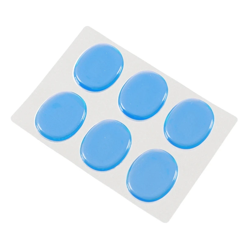 

6x Snare Drum Mute Pad Drum Damper Gel Pads (Blue) & 1Pair Drum Brushes Retractable Wire Brushes Drums Drum Sticks Brush