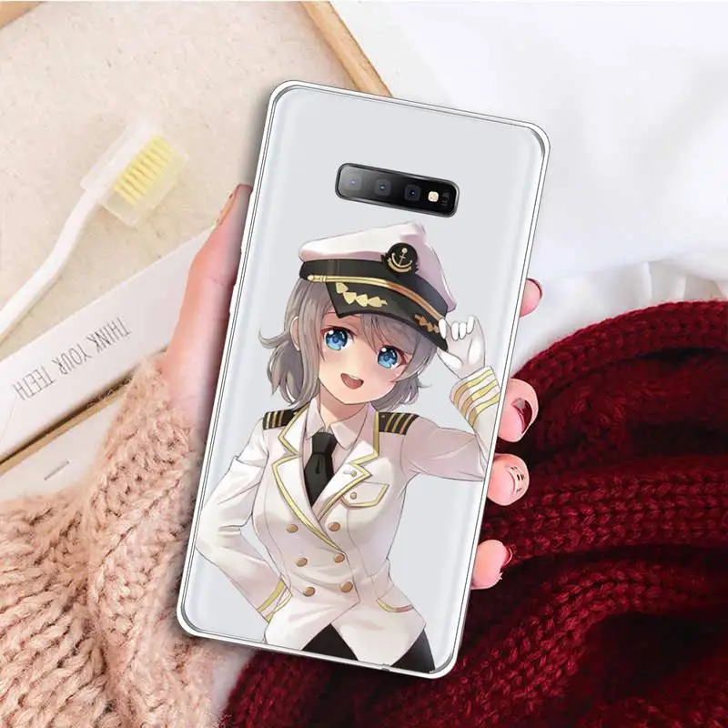 

Fashion anime police girl Phone Case Transparent For Samsung Galaxy A 71 21s S note 8 9 10 plus 20 ultra