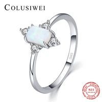 colusiwei colorful dream opal rings real 925 sterling silver vintage finger rings original design wedding engagement jewelry
