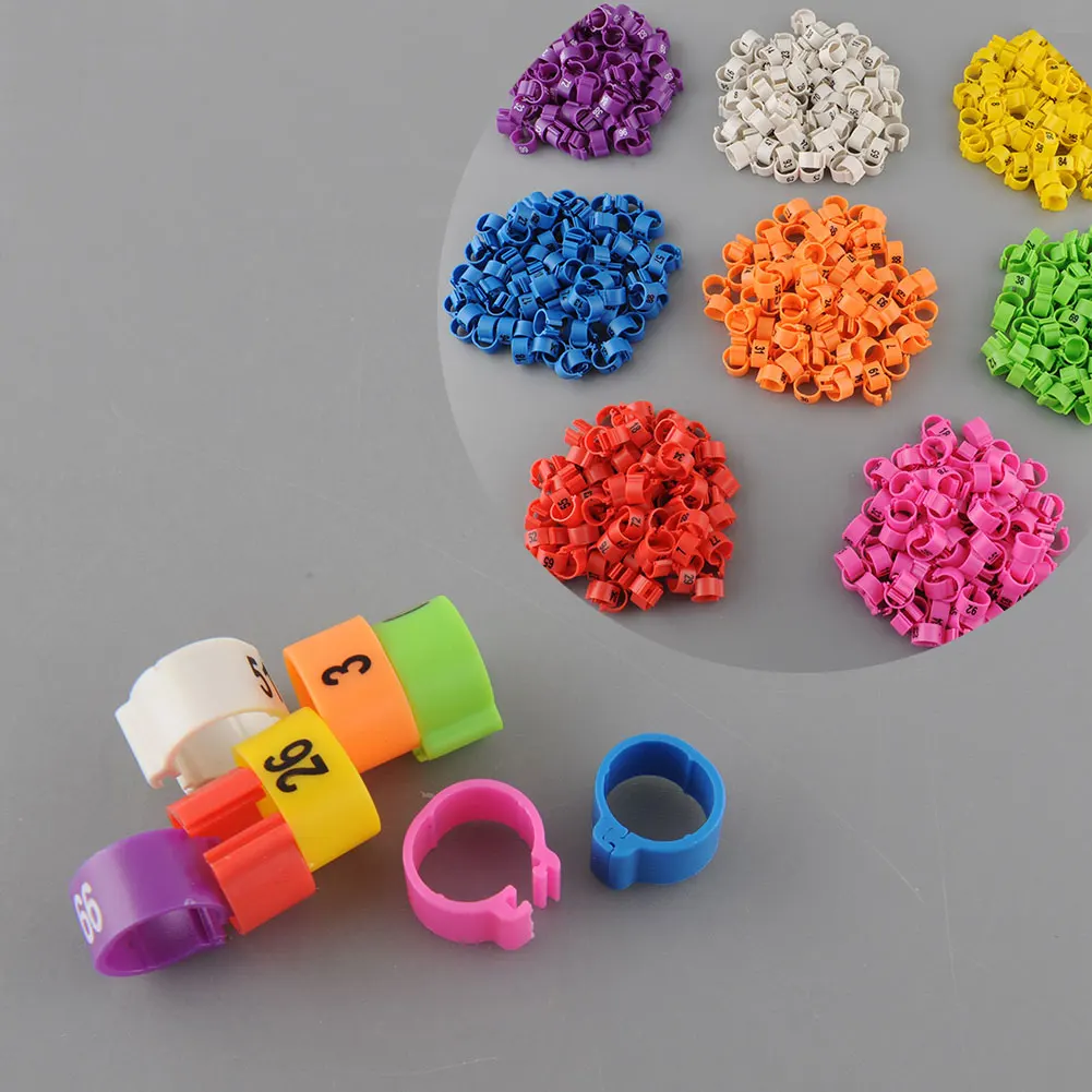 Гаджет повязки на ногу птица 100 шт. фиолетовые питомцы кольца для попугаев утка