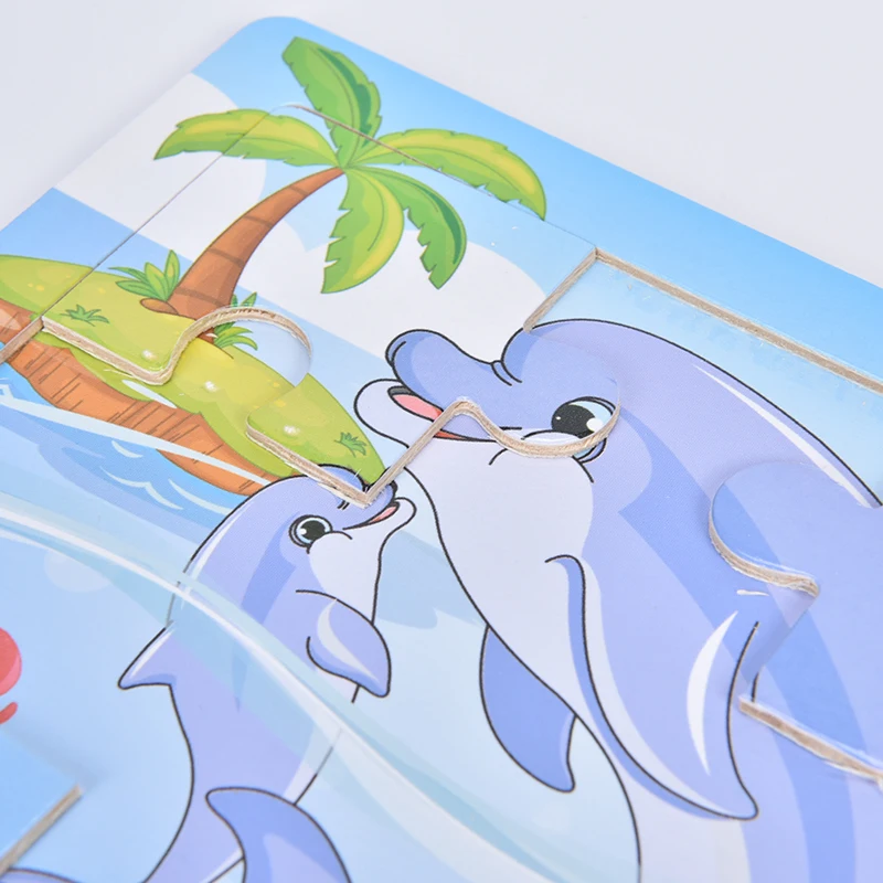 SZ Паровая Головоломка деревянная детская игрушка 3D мультяшное животное дети