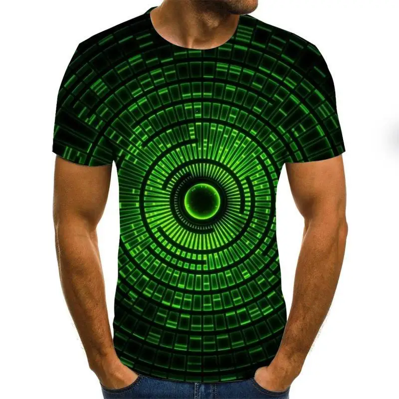 Мужская футболка с короткими рукавами и забавным принтом Повседневная летняя