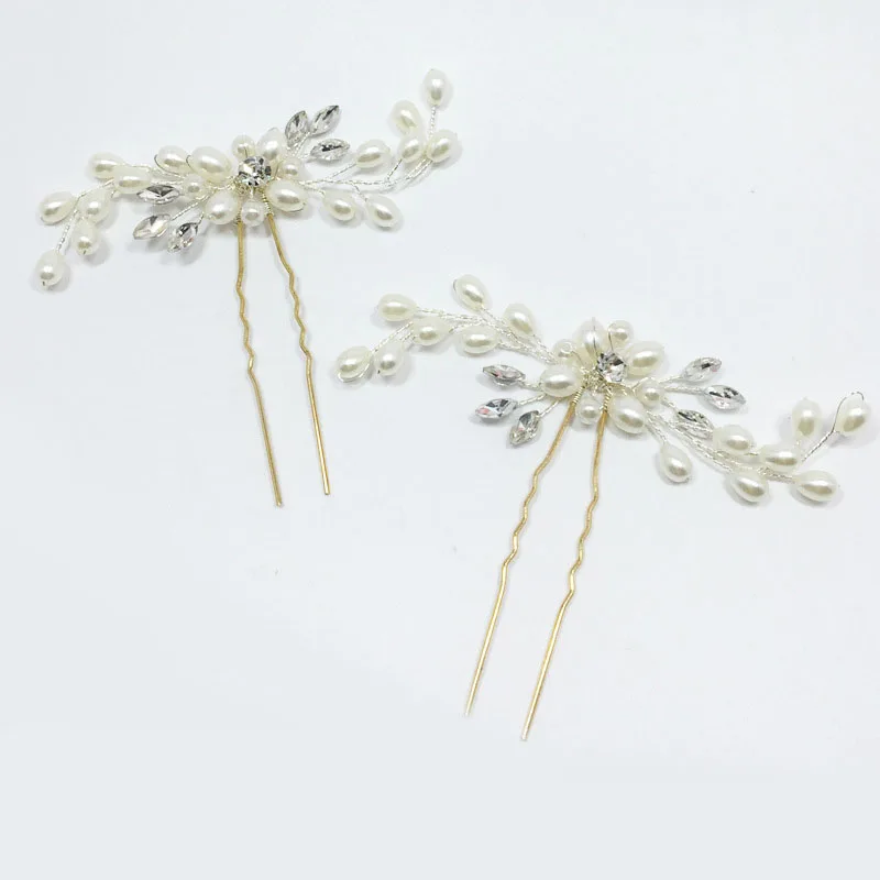 FORSEVEN Люкс Тиара Корона головной убор с цветами и жемчугом Кристалл ручной