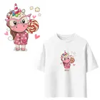 Наклейки на одежду с изображением совы, единорога, пингвина, термоклейкие нашивки сделай сам, термоклейкие нашивки для одежды, футболки, Аппликации, украшения