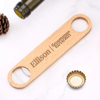 personalized wooden text custom bottle openers household supplies beer opener bar opening tools practical restaurant corkscrew