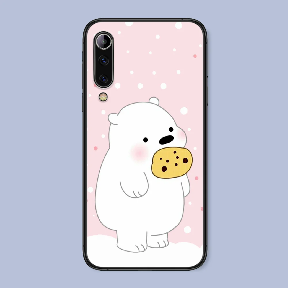 

We Bare Ice Bear Panda Cute White Phone Case For Xiaomi Mi Note 10 A3 9 MAX 3 A2 8 9 Lite Pro Ultra black Shell Pretty Coque