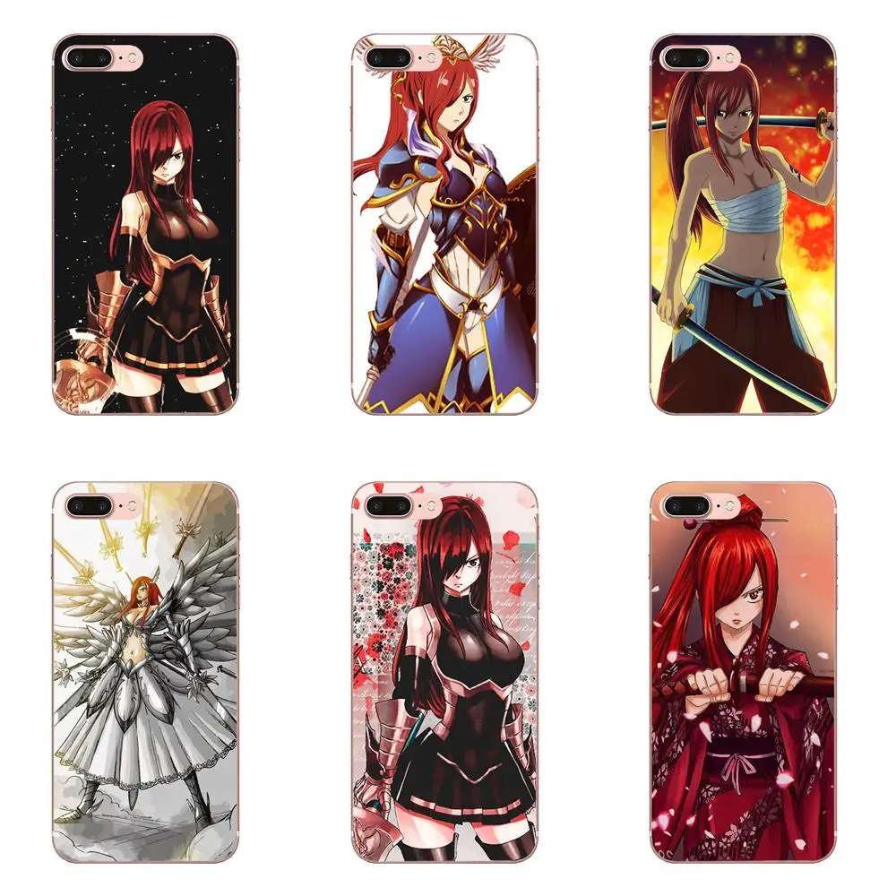 Мягкие чехлы Капа Fairy Tail Bloody Erza мягкий для Xiaomi CC9 CC9E Mi 3 4 4i 5 5S 6 6X 8 9 SE Play Plus Pro Lite A1 Mix 2
