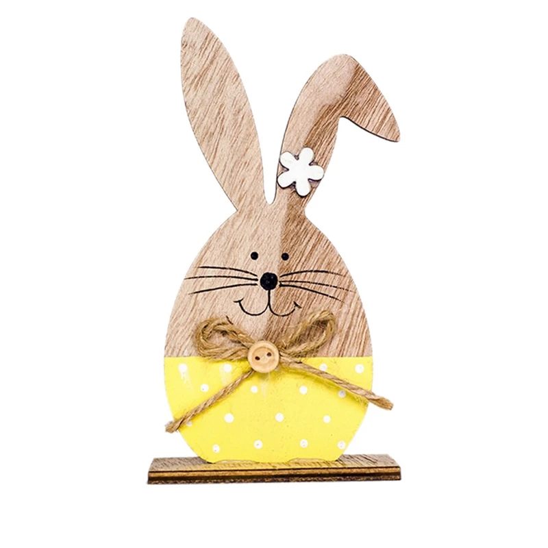 Wooden Easter Egg Shelves For Party Ornament Diy Bunny Letter Stand Rack Rabbit Pattern Decoration Home | Дом и сад