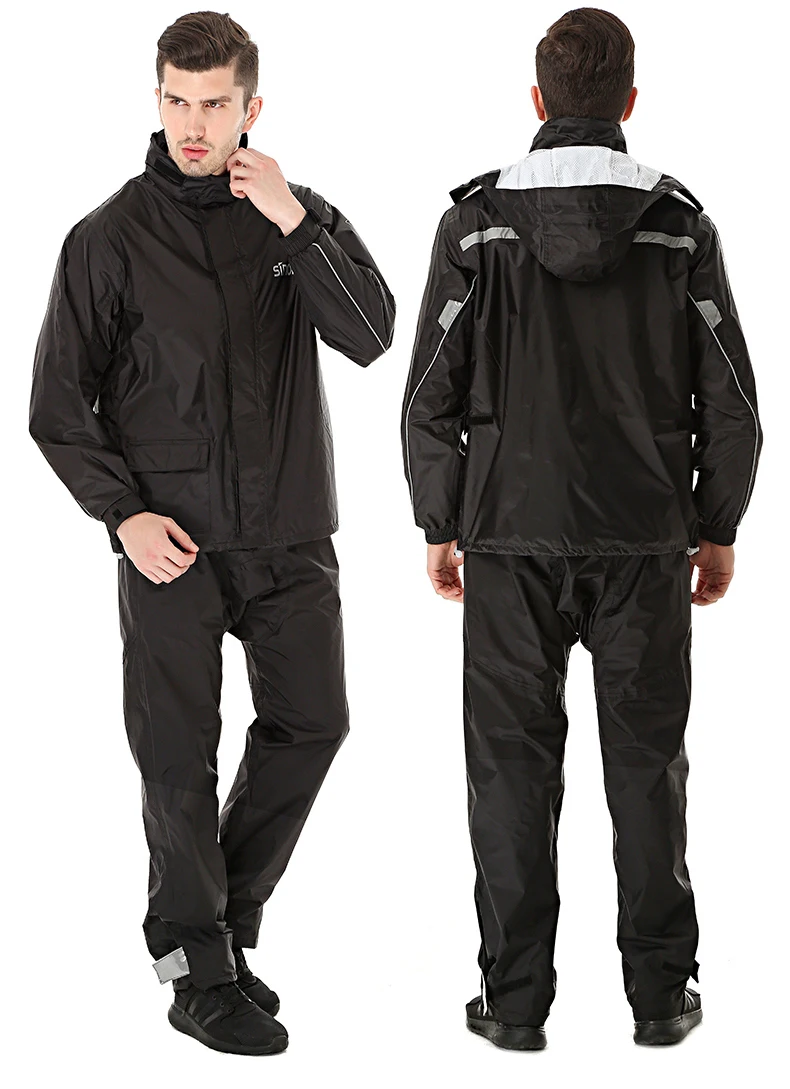 

2019 Men Motorcycle Raincoat Jacket Plastic Waterproof Overall Raincoat Poncho Hiking Outdoor Regenponcho Rain Gear QEA60YY