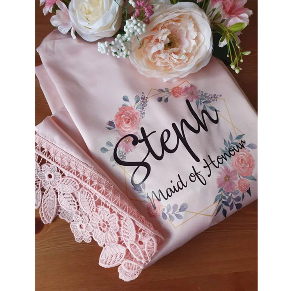 Женская Цветочная кружевная ночная рубашка на заказ для выходных рождественский