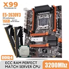 Материнская плата Atermiter X99 Turbo DDR4 D4 с процессором Xeon E5 2630 V3 LGA2011-3 2 шт. X 8 ГБ = 16 Гб 3200 МГц DDR4 память REG ECC RAM
