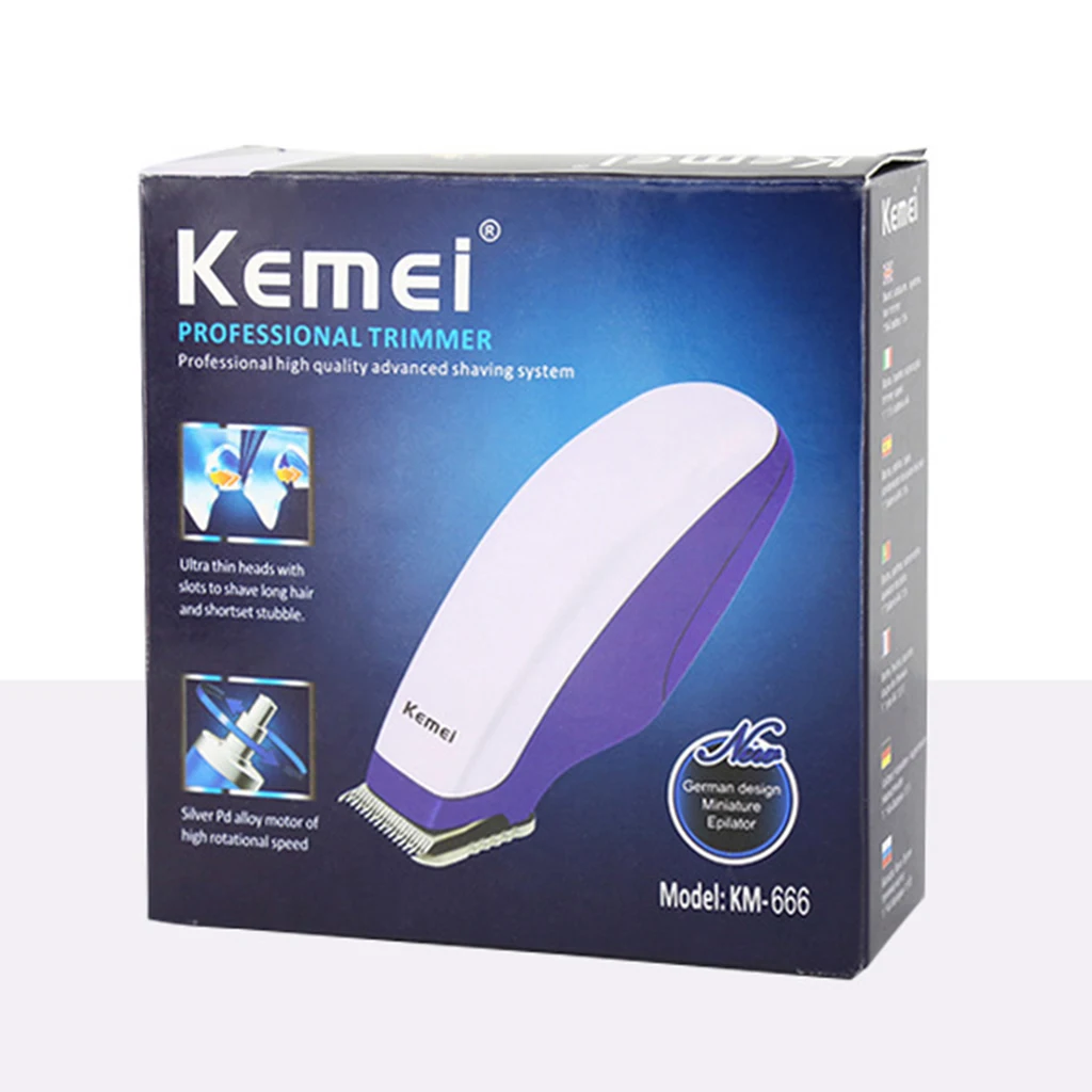 Kemei Mini Мужская электрическая машинка для стрижки волос KM 666 триммер бороды бритва