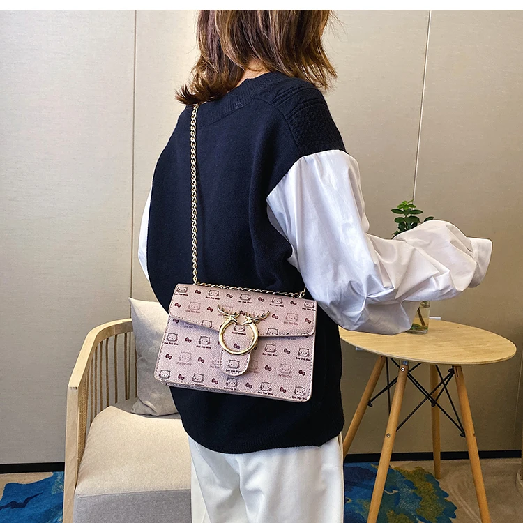Hello kitty Женские сумки-мессенджеры модные сумки с металлическим замком сумка на одно плечо Bolsas Feminina GG CHANNEL сумки Cc