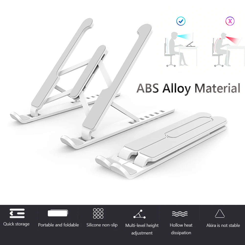 

Adjustable Desktop Laptop Support Holder Cooling Stand Non-Slip Foldable Tablet Holder For Macbook Pro Holder Notebook Support